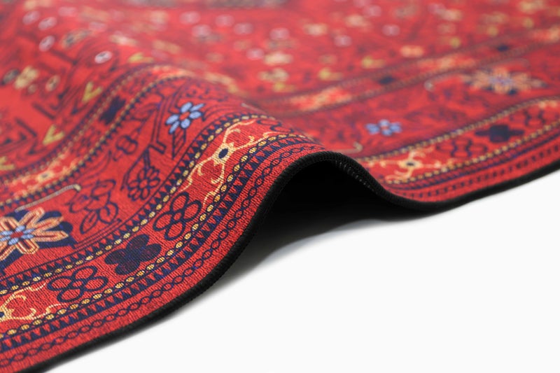 Alkaffary Bashayer Area Rug, Living Room & Majlis Rug, Luxury Heritage Arabic Design High-Quality Materials, 165x260 cm, Red - Image 4